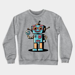 retro robot Crewneck Sweatshirt